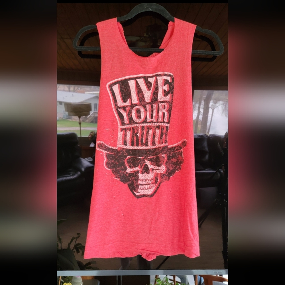 Human Unlimited LIVE YOUR TRURH Braided Skull Tank S